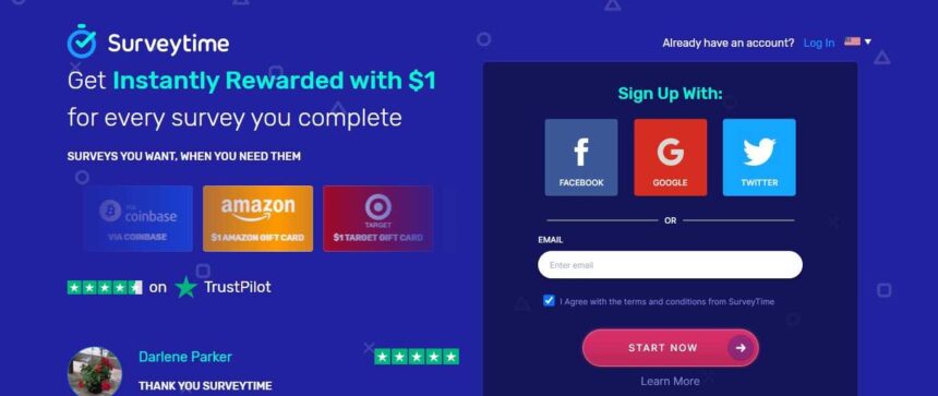 Surveytime.io Survey Review : Get Instantly Rewarded with $1