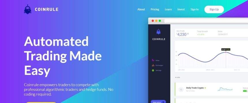 Coinrule.com Crypto Trading Bot Platform Review: Automated Trading Made Easy