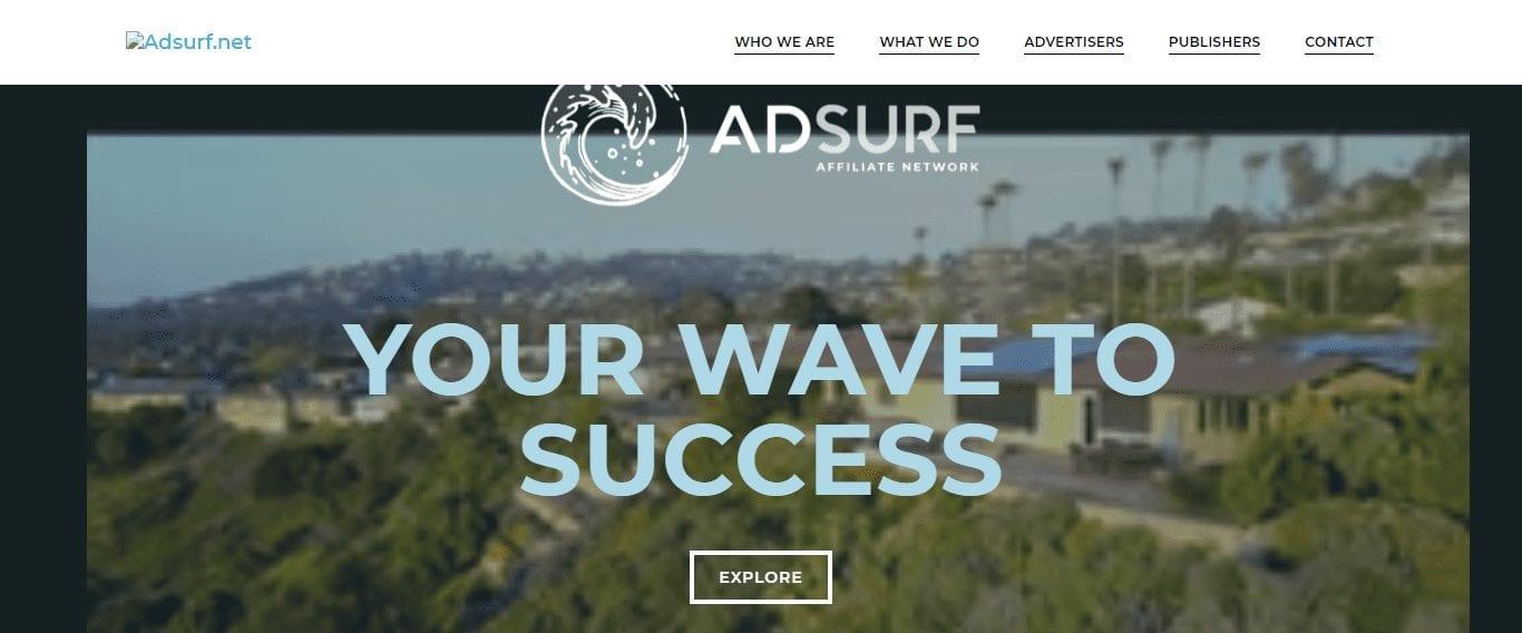 AdSurf.net Affiliate Network Review: Your wave to success digital marketing network.