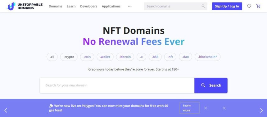 Unstoppable Domains Airdrop Review: No Renewal Fees Ever