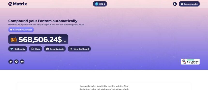 Matrix Airdrop Review: Low Fees and Auto Compound Vaults