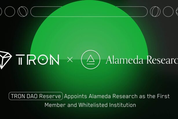 TRON DAO Reserve Appoints Alameda Research as the First Member and Whitelisted Institution