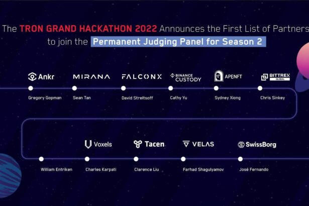 The TRON Grand Hackathon 2022 Announces First List of New Partners Joining the Permanent Judging Panel for Season 2