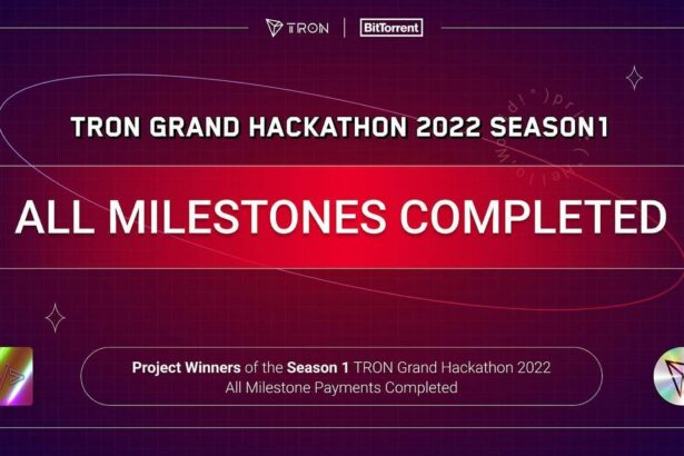 Project Winners of the TRON Grand Hackathon 2022 Season 1 Milestone Payments Completed