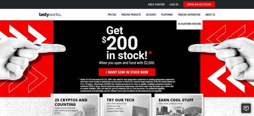 Tastyworks.com Forex Review : Get $200 In Stock