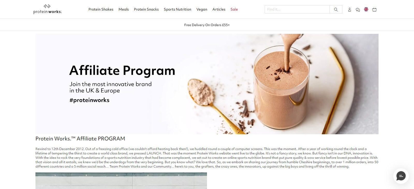 The Protein Works Affiliate Program Review: Up to 12% Commission on each Sale