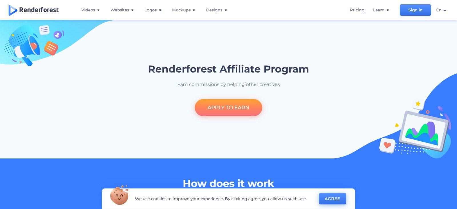 Renderforest Affiliates Program Review: 20% Commission on Each Sale