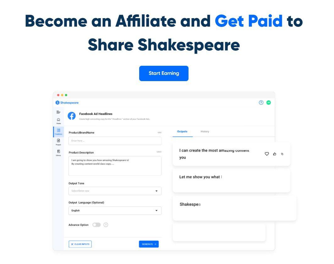 Shakespeare Affiliate Program