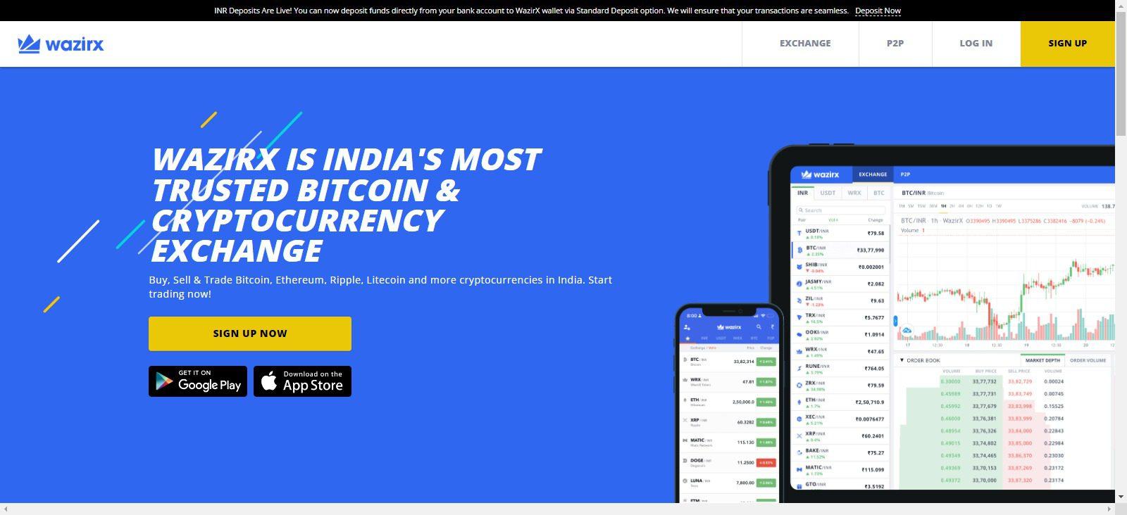 Wazirx Cryptocurrency Exchange Review : Pros & Cons