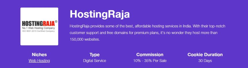 HostingRaja Affiliate Program