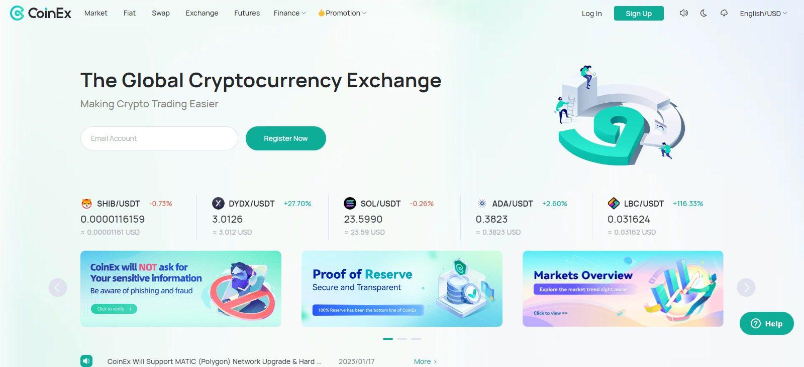 Coinex Cryptocurrency Exchange Review : Pros & Cons