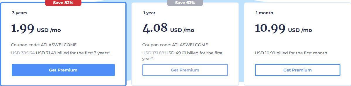 Atlas VPN Plans & Pricing