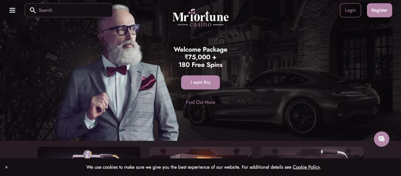 Mrfortune Casino Review : Welcome Package ₹75,000 + 180 Free Spins