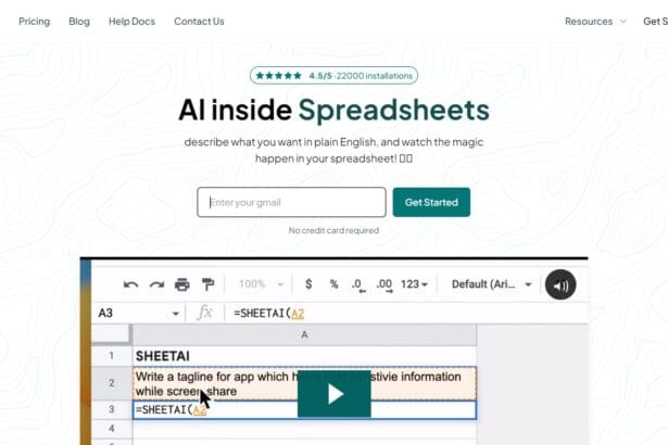 SheetAI Inside Spreadsheets Tool Review 2023 : Pro Or Cons How To Use Free Version