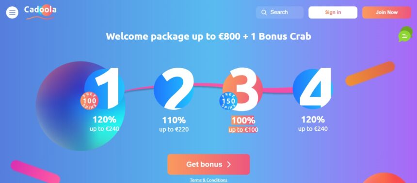 Cadoola Casino Review : Welcome Package ₹75,000 + 180 Free Spins