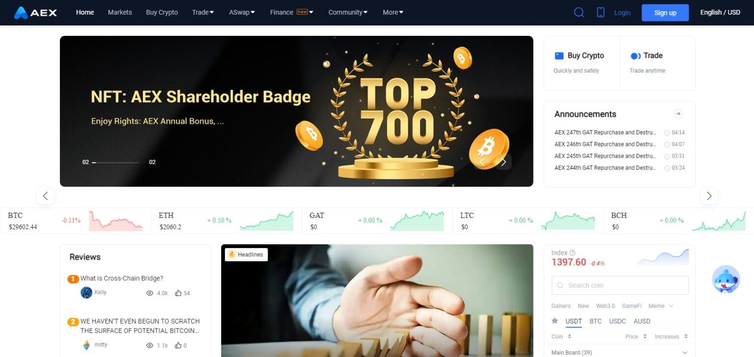 AEX Cryptocurrency Exchange Review : Pros & Cons