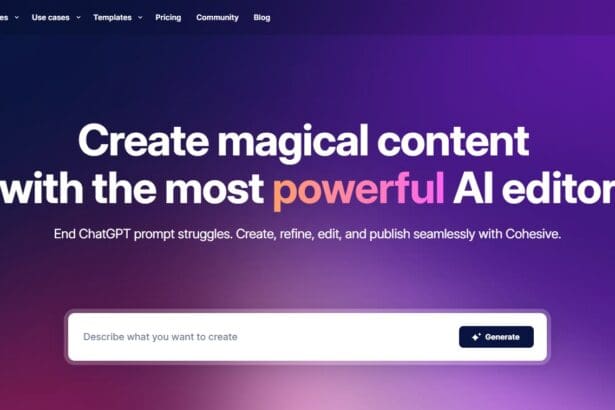 Cohesive Ai Editor Review : How To Use & Free Guide
