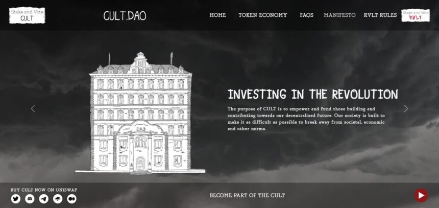 Cult DAO (CULT) Review : Is It Good Or Bad Coin Read Our Article Cult DAO
