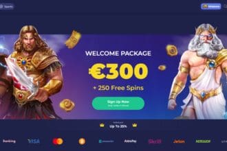 Bruno Casino Review: WELCOME PACKAGE €300 + 250 Free Spins