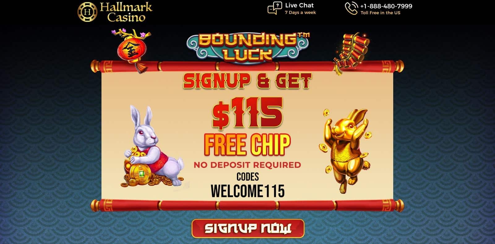 HallMark Casino Review: Signup & Get $115 Free Chip