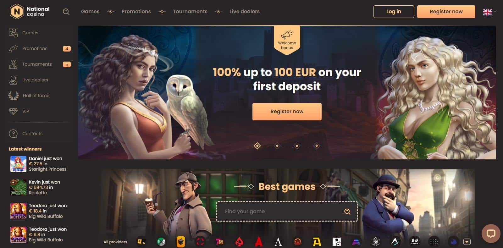 National Casino Review: 100% Up To 100 EUR On Your First Deposit
