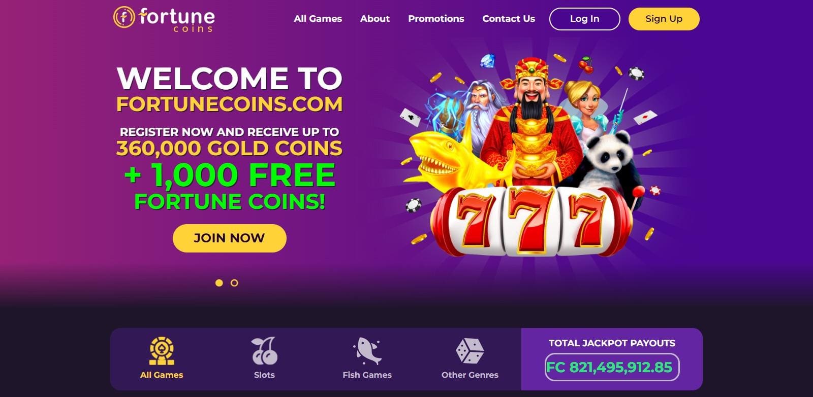 Fortune Coins Casino Review: 360,000 Gold Coins + 1000 Free Coins