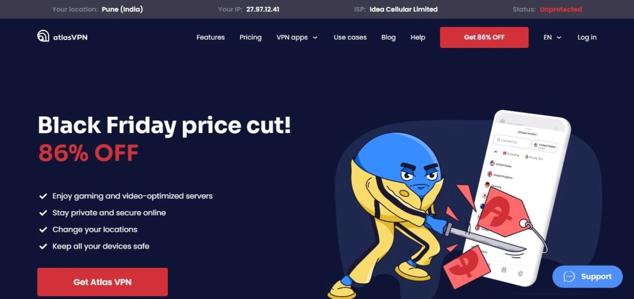 Atlas VPN  (Top Vpn Black Friday Deals)