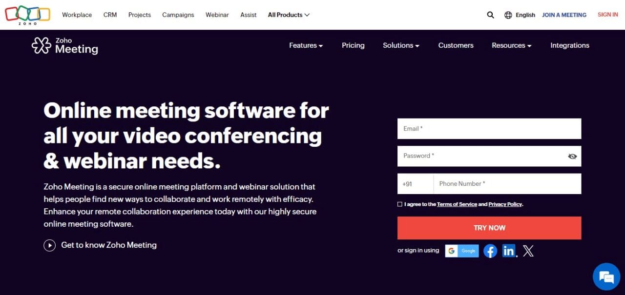 Zoho Meeting