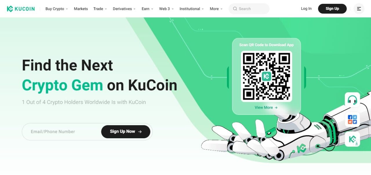 KuCoin (Top P2P Crypto Exchanges)