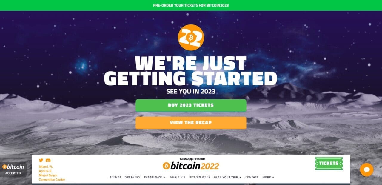 Bitcoin 2022 (Best Crypto events In The World)