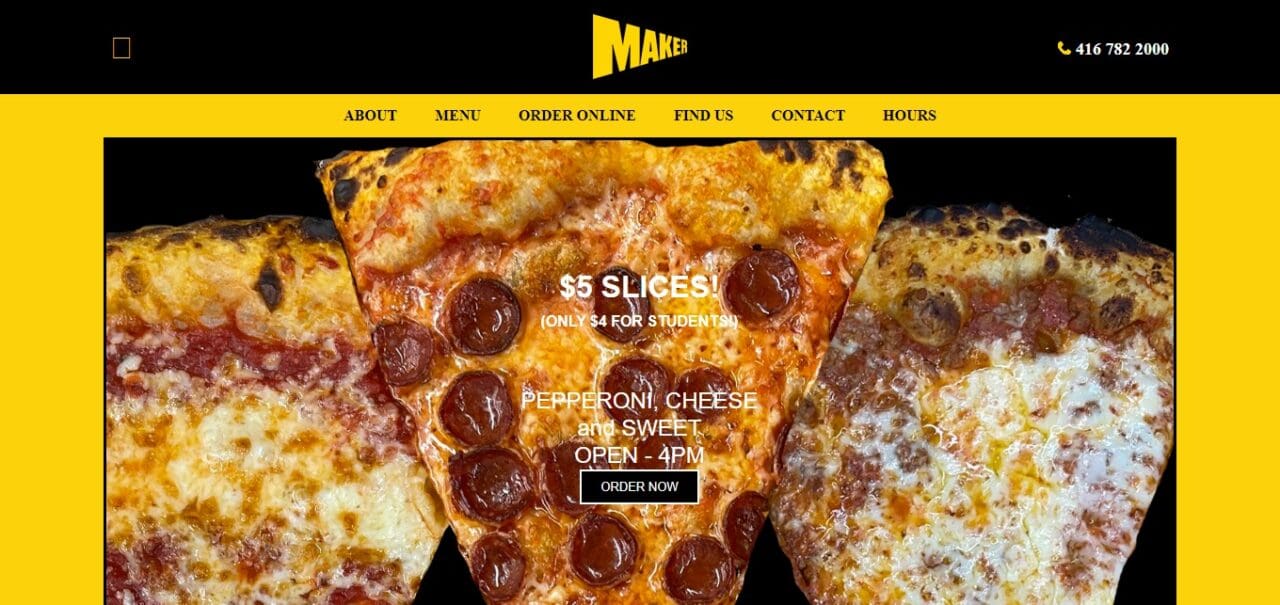 Maker Pizza Cameron (Best Pizza Toronto)