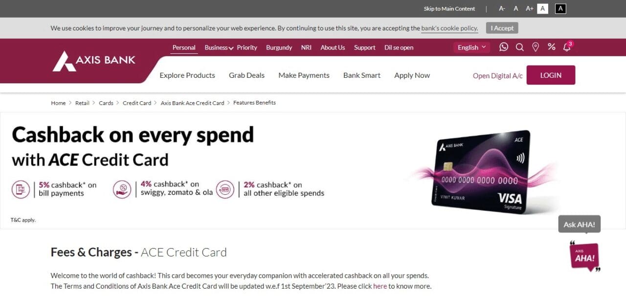 Axis Bank ACE Credit Card