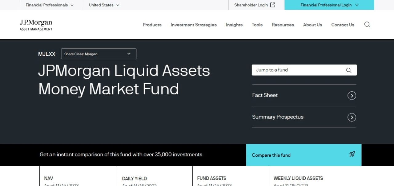 JPMorgan Liquid Assets Money Market Fund (MJLXX)