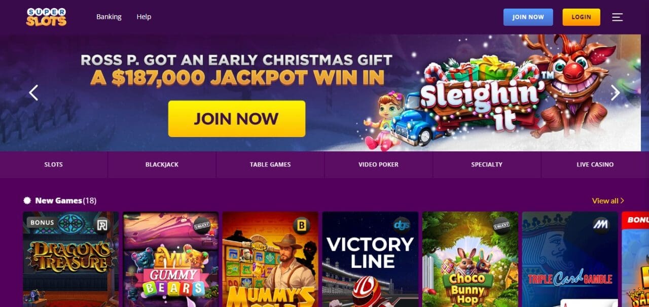 SuperSlots (Best Online Casinos That Accept Vanilla Visa)