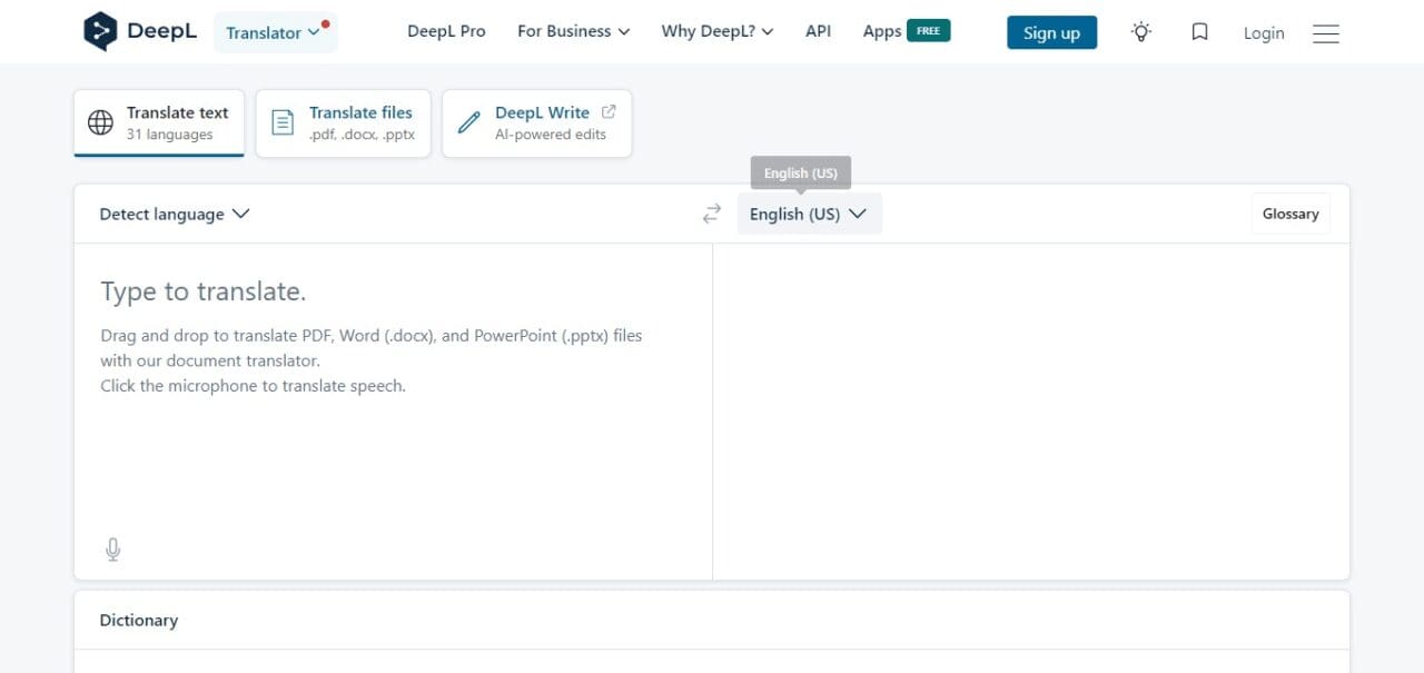 DeepL (Best English To Turkish Translation)