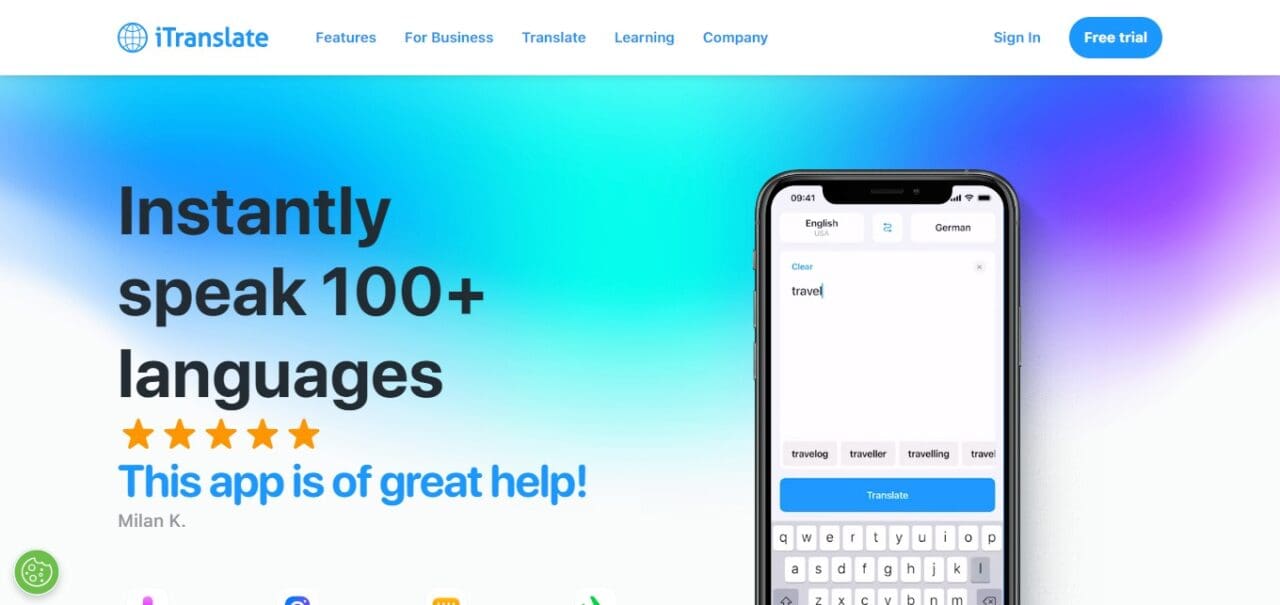 iTranslate (Best English To Turkish Translation)