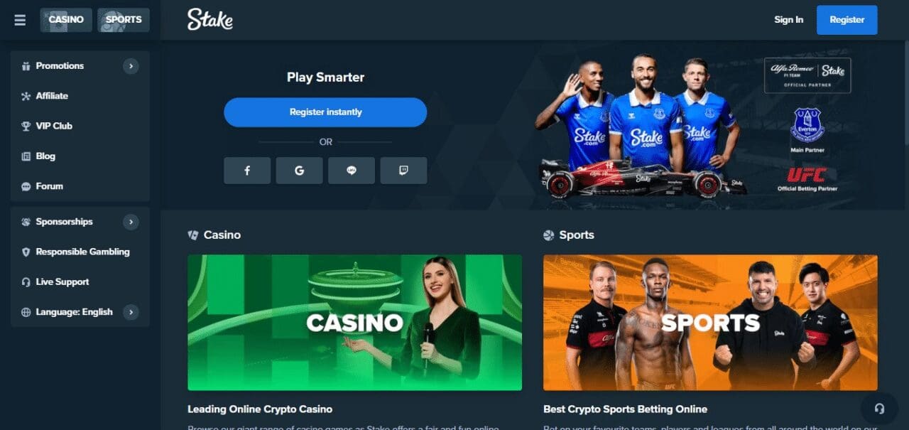 Stake.com (Best 1Xbit Alternative)