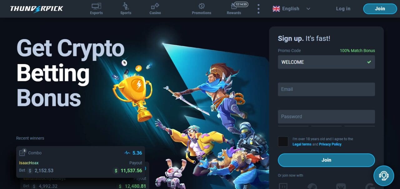 Thunderpick Casino (Best Crypto Casino Brand In Worldwide)