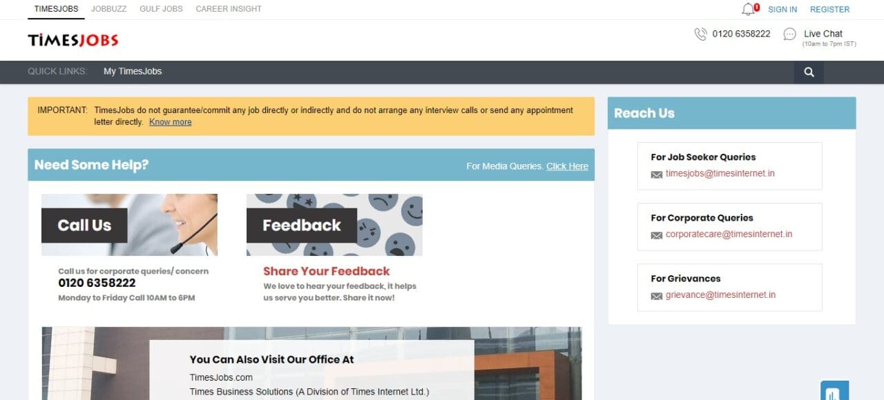 TimesJobs (Best Job Portals In India)