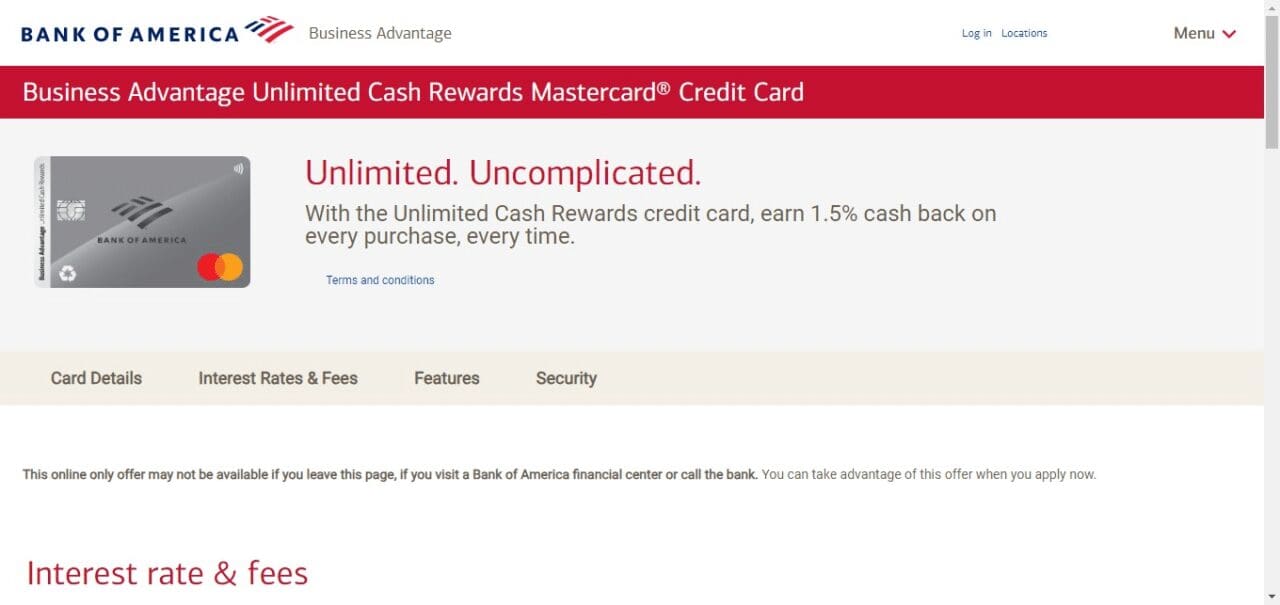 Bank of America Business Advantage Cash Rewards