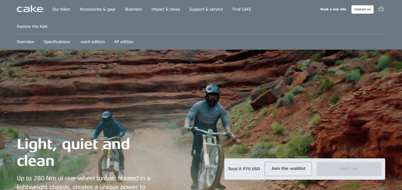 CAKE Kalk OR (Best Electric Dirt Bike)