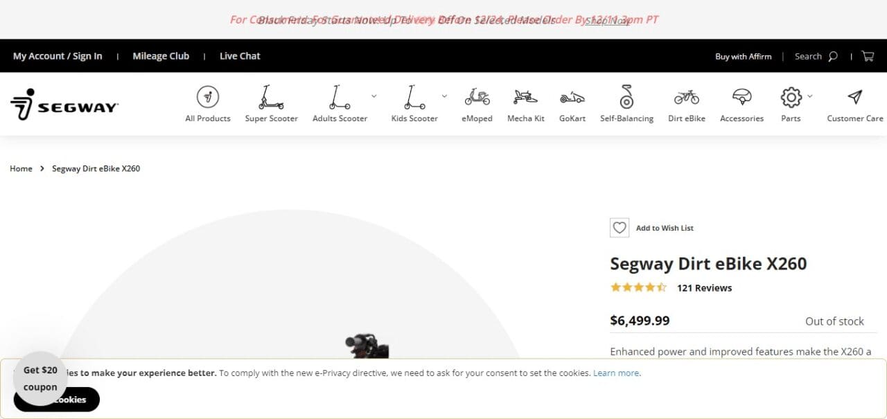 Segway Dirt ebike x260