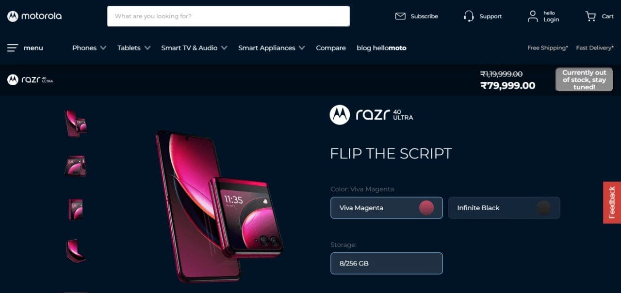 Motorola Razr 40 Ultra (Top Small Phones For 2024)