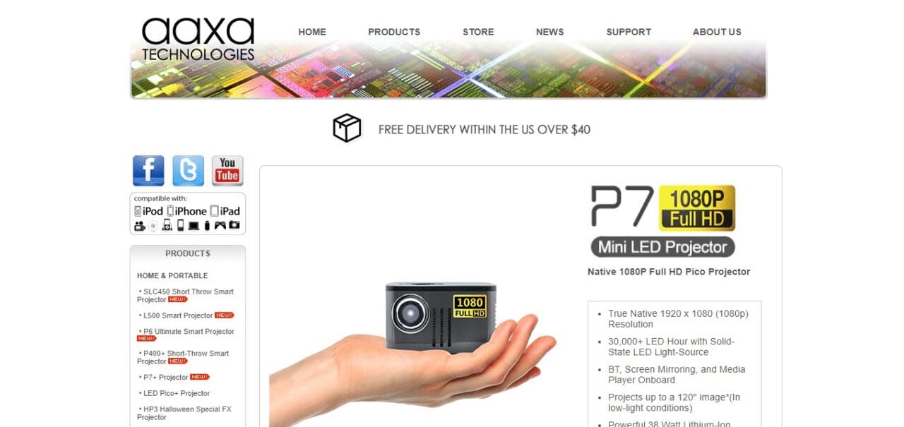 AAXA P7 Mini Projector