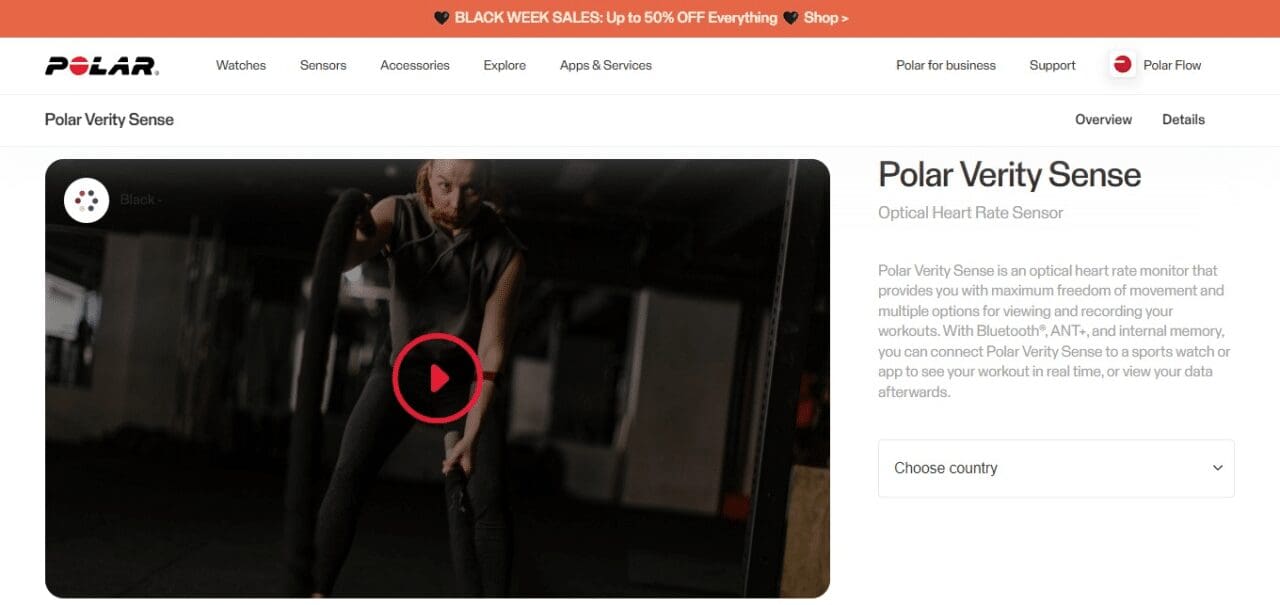 Polar Verity Sense Optical Heart Rate Sensor