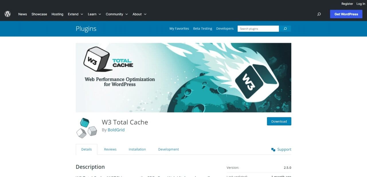 W3 Total Cache (Best Blog Plugin For WordPress)