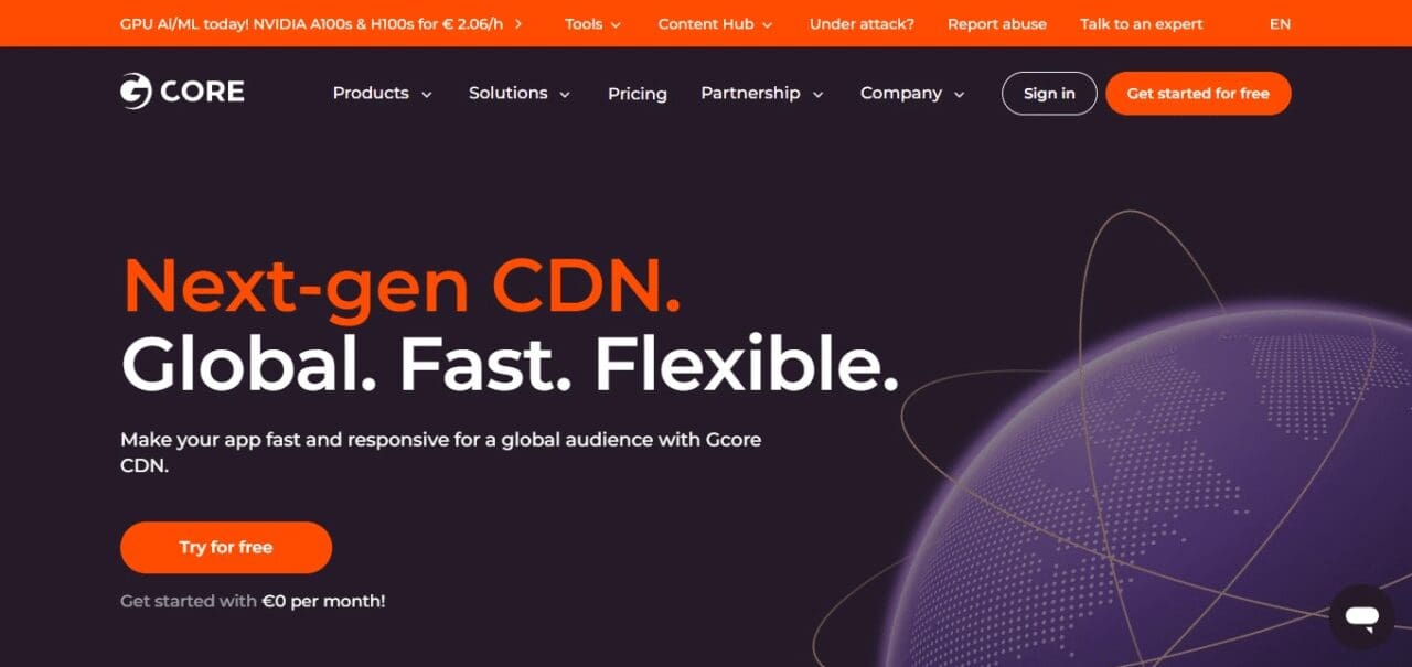Gcore CDN (Best WordPress CDNs)