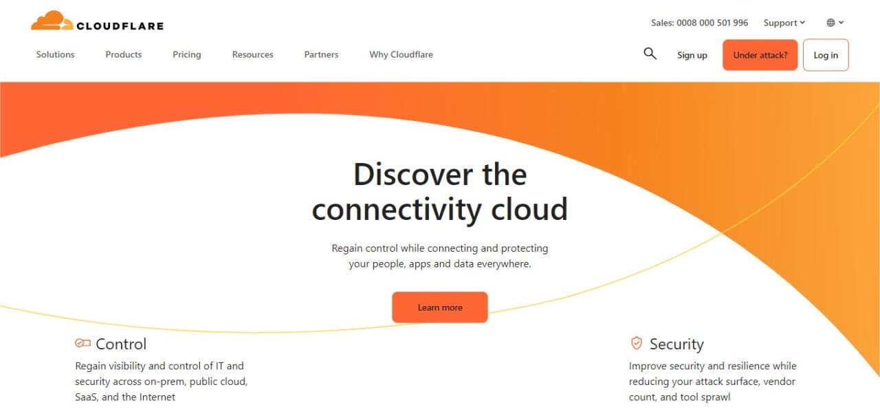 Cloudflare (Best WordPress Firewall Solutions)