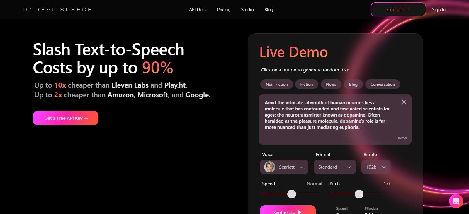 Unreal Speech Review : How To Use & Free Guide