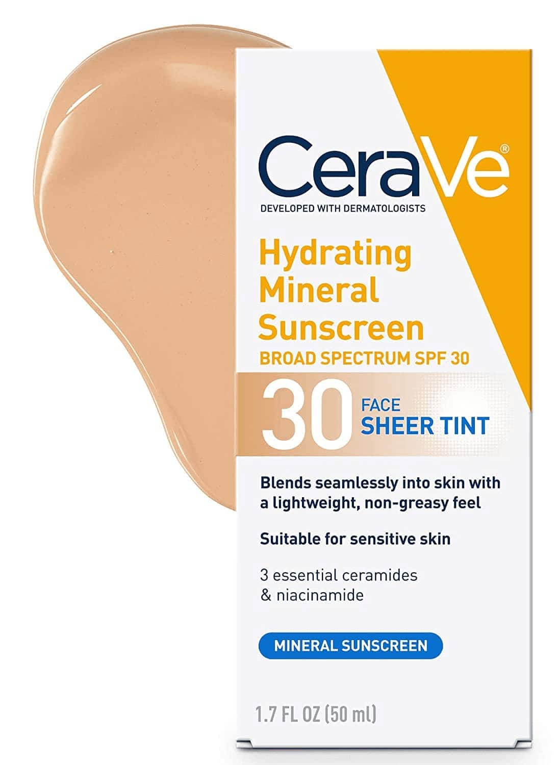 CeraVe Hydrating Mineral Sunscreen SPF 30